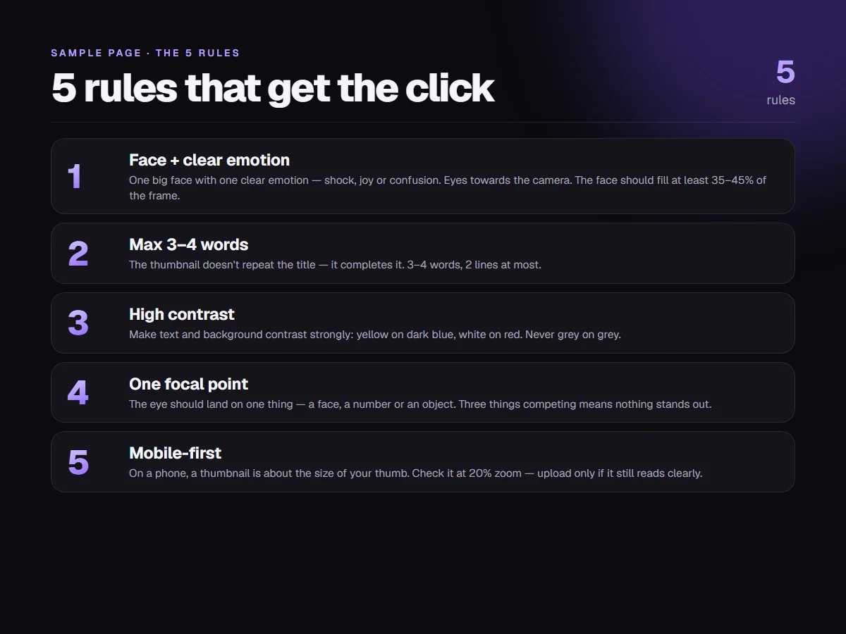 YouTube Thumbnail Playbook — 30 Layouts + Rules (Indian Creators)